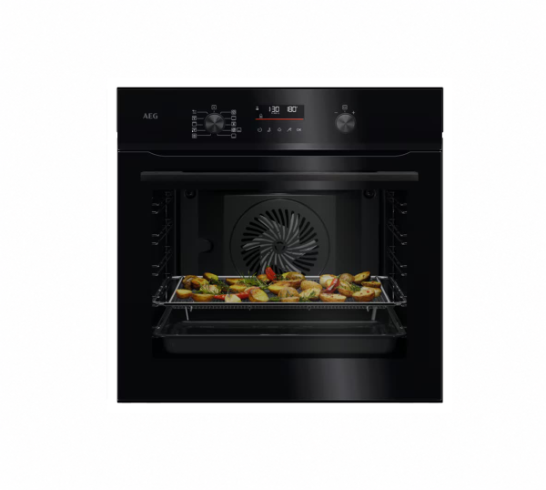AEG NBS6P53PAB Gloss Black SenseCook Pyrolytic Oven Rotary Controls