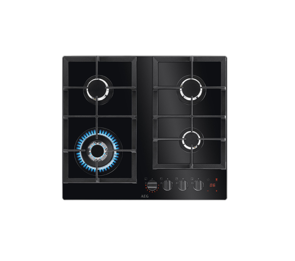 AEG HKB64450NB 60cm Flamelight Gas on glass hob