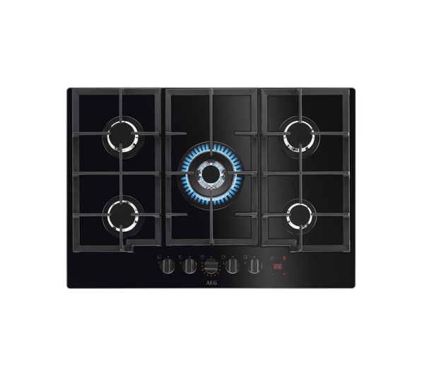 AEG HKB95450NB 90cm Flamelight Gas On Glass Hob